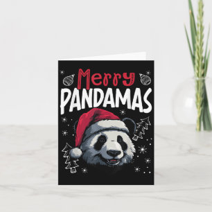 Merry Pandamas Funny Christmas Panda Card