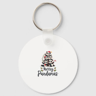 Merry Pandamas Pun Panda Christmas (2) Keychain