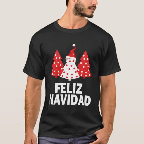 Merry Peruvian Tree Peru Flag Feliz Navidad T_Shirt