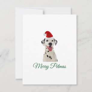 Merry Petmas Dalmatian dog Christmas holiday card