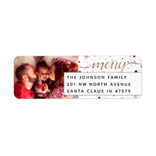 MERRY Photo Color Matching Modern Typography Label