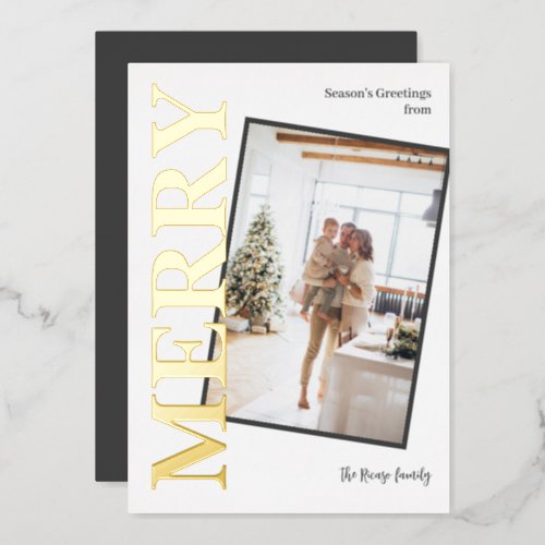 Merry Photo Template With Signature Christmas