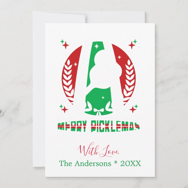 Merry Picklemas Christmas Holiday Card (Front)
