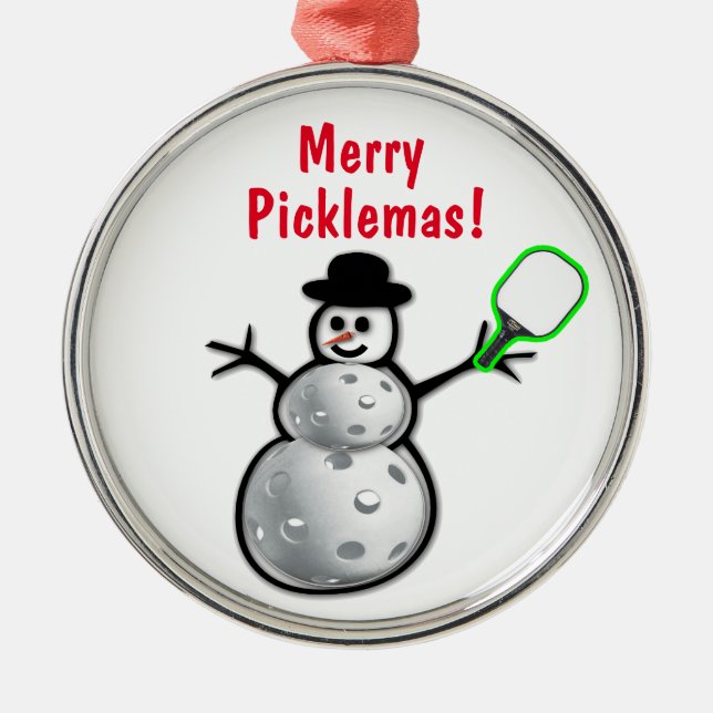 Merry Picklemas Holiday Ornament (Front)