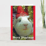 Merry Piggimas Card at Zazzle