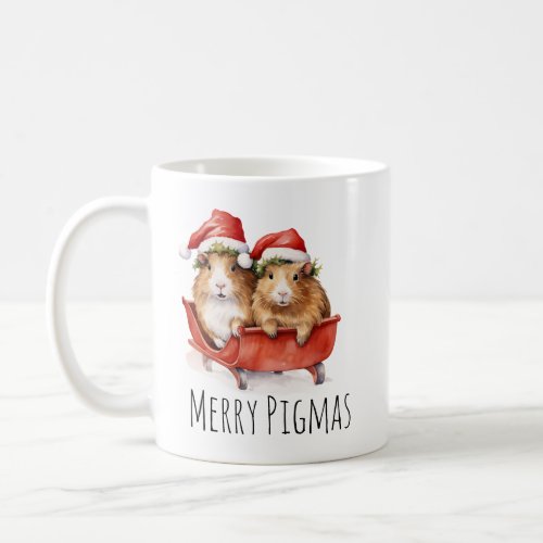 Merry Pigmas Christmas Guinea Pig Coffee Coffee Mug