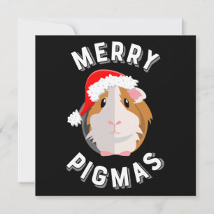 Merry Pigmas Cute and Funny Guinea Pig Christmas Note Card