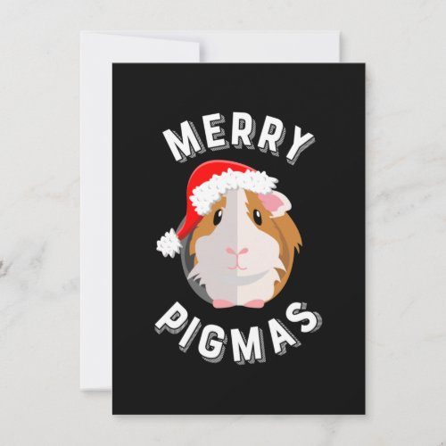 Merry Pigmas Cute and Funny Guinea Pig Christmas Thank You Card