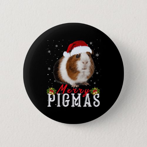 Merry Pigmas Face Mask Fun Guinea Pig Christmas Sa Button
