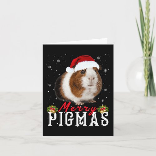 Merry Pigmas Face Mask Fun Guinea Pig Christmas Sa Card