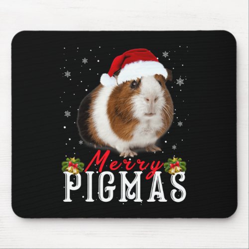 Merry Pigmas Face Mask Fun Guinea Pig Christmas Sa Mouse Pad