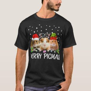 Merry Pigmas Funny Guinea Pig Christmas Santa  T-Shirt