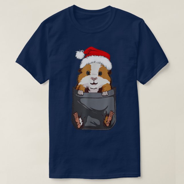 Merry Pigmas Funny Guinea Pig Christmas T-Shirt (Design Front)