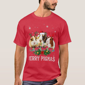 Merry Pigmas Merry Christmas Funny Guinea Pig Antl T-Shirt