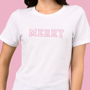 Merry Pink Christmas Tri-Blend Shirt