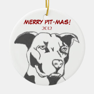 MERRY PIT-MAS! CERAMIC ORNAMENT
