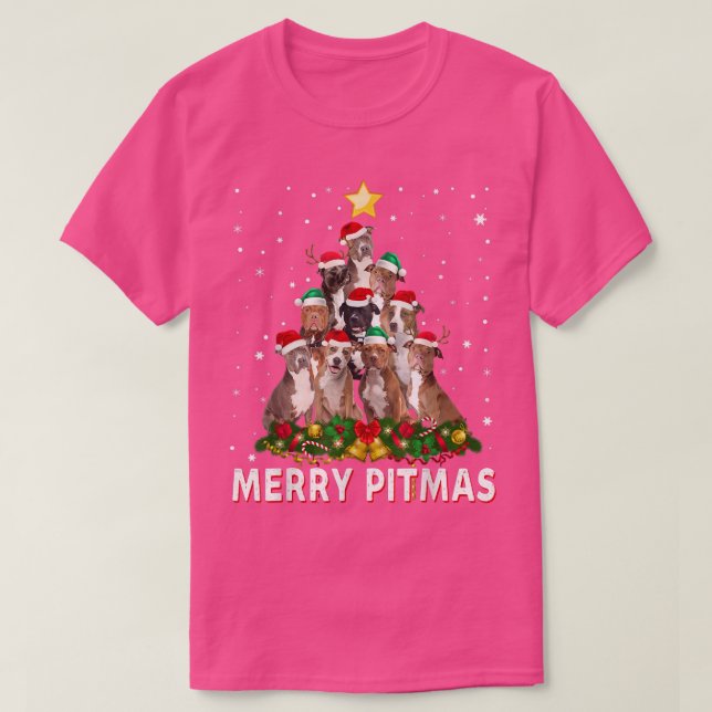 Merry Pitmas Pitbull Dog Ugly Christmas Sweater Tr (Design Front)