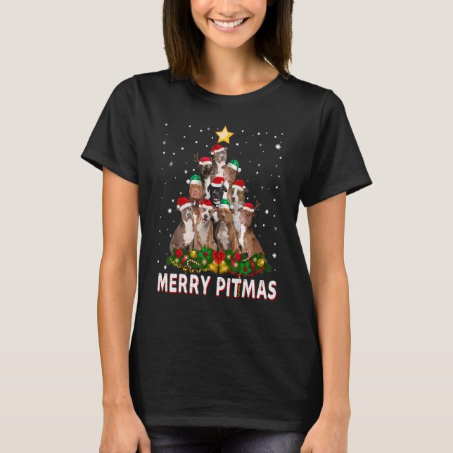 Merry Pitmas Pitbull Dog Ugly Christmas Sweater Tr (Front)