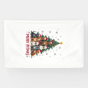 Merry Pitmas Pitbull Dog Ugly Christmas Sweater Tr Banner