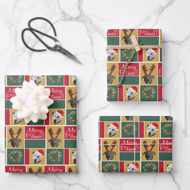 Merry Pitmas - Wrapping Paper Sheets (Front)