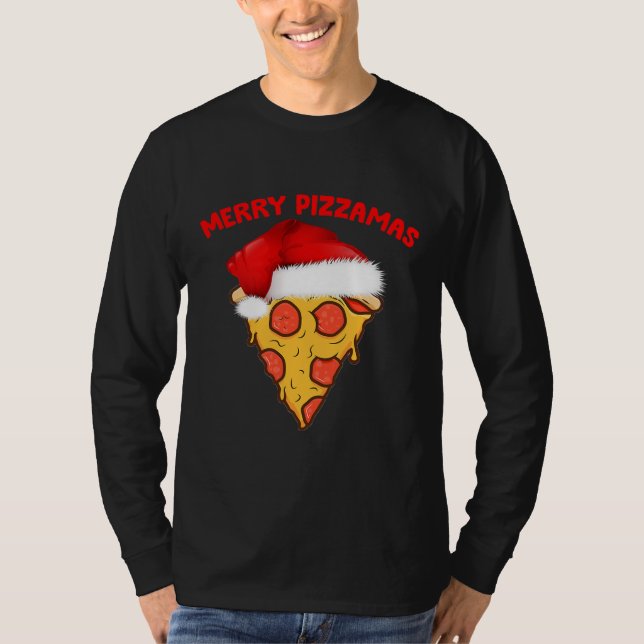 Merry Pizzamas Pizza Pajamas Christmas Gifts  T-Shirt (Front)