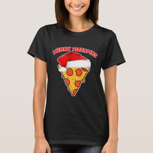 Merry Pizzamas Pizza Pajamas Christmas T_Shirt