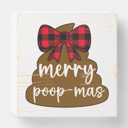 Merry Poop_mas Wooden Box Sign