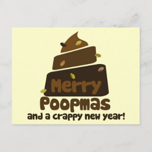 Merry Poopmas Holiday Postcard