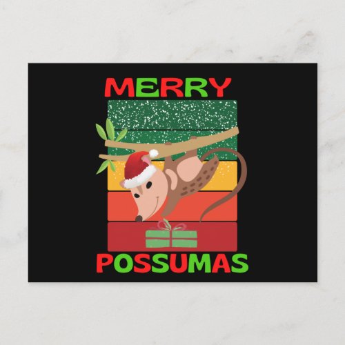 merry possumas postcard