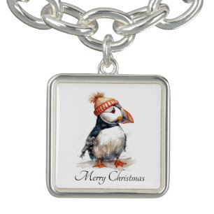 Merry Puffin, custom Bracelet