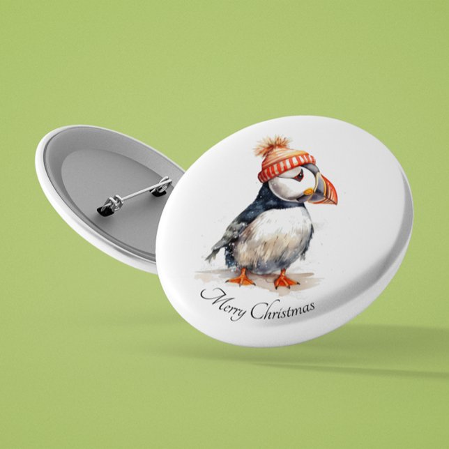 Merry Puffin, custom Button (Creator Uploaded)