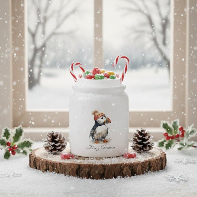 Merry Puffin, custom Candy Jar (Creator Uploaded)