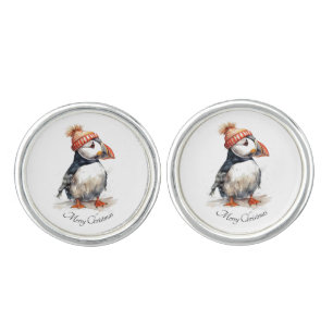 Merry Puffin, custom Cufflinks
