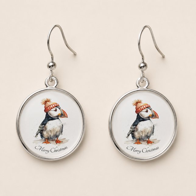Merry Puffin, custom Earrings (Creator Uploaded)