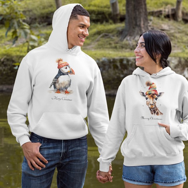 Merry Puffin, custom Hoodie (Creator Uploaded)