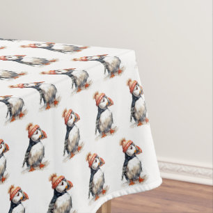 Merry Puffin, custom Tablecloth