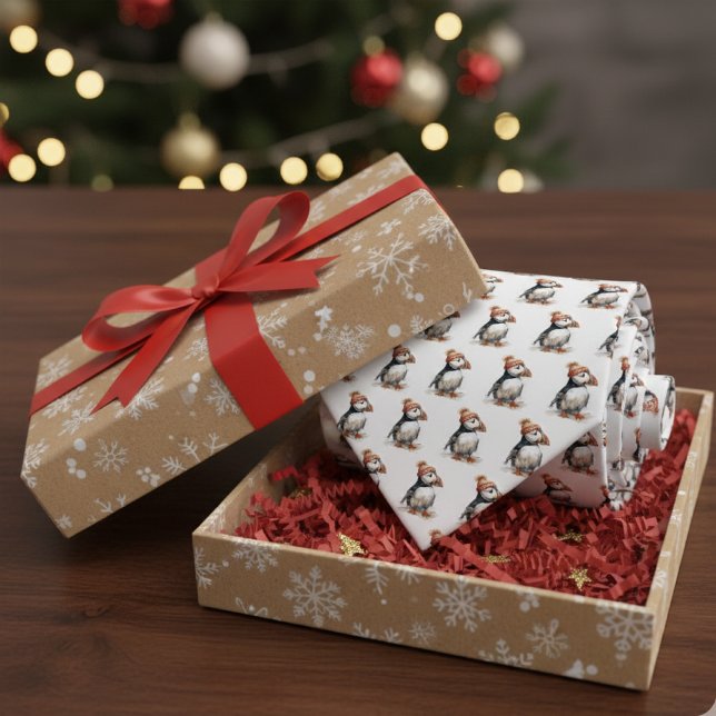 Merry Puffin Neck Tie (Creator Uploaded)