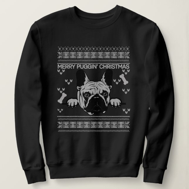 Merry Puggin Christmas Sweater (Design Front)