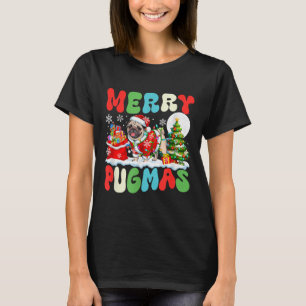 Merry Pugmas Christmas Santa Pug Colorful Costume T-Shirt
