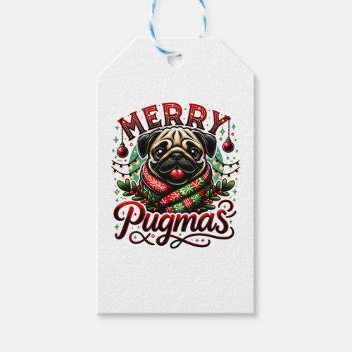 Merry Pugmas   Gift Tags