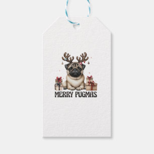Merry Pugmas Merry Christmas Funny Pug Dog Gift Tags