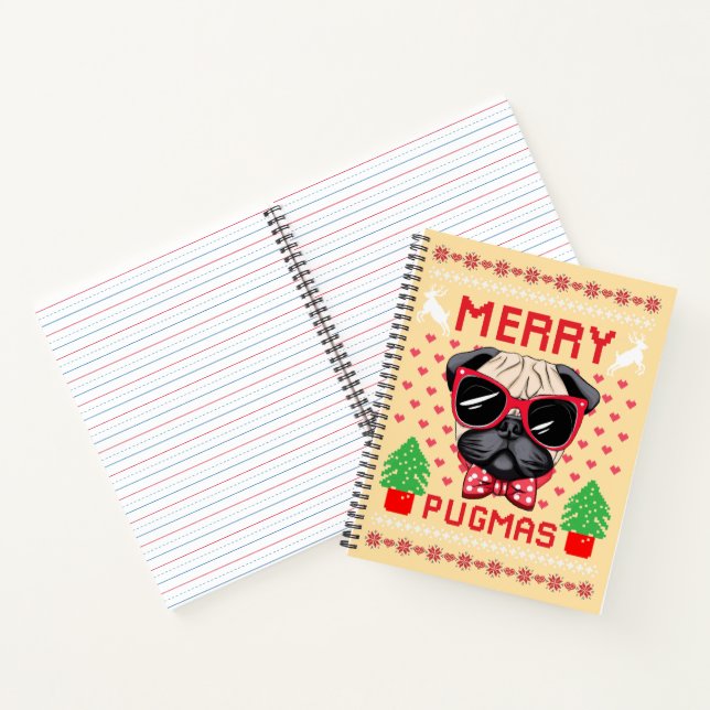 Merry Pugmas! Notebook (Inside)