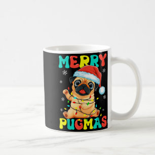 Merry Pugmas Pug Christmas Santa Pug Xmas Lights D Coffee Mug