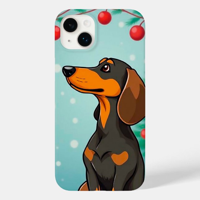 🎄 Merry Puppy Christmas Joy ✨ Cute Santa Dog Case-Mate iPhone Case (Back)