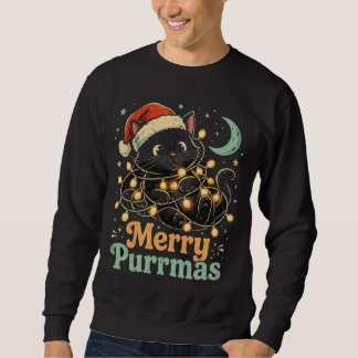Merry Purrmas Black Cat Christmas Shirt