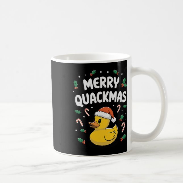 Merry Quackmas Christmas Rubber Duck S Xmas Gifts  Coffee Mug (Right)