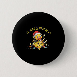 Merry Quackmas Cruise Rubber Duck Christmas Lights Button