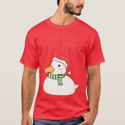 Merry Quackmas Cute Christmas Duck T_Shirt