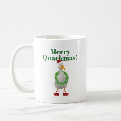 Merry Quackmas Santa Duck Coffee Mug