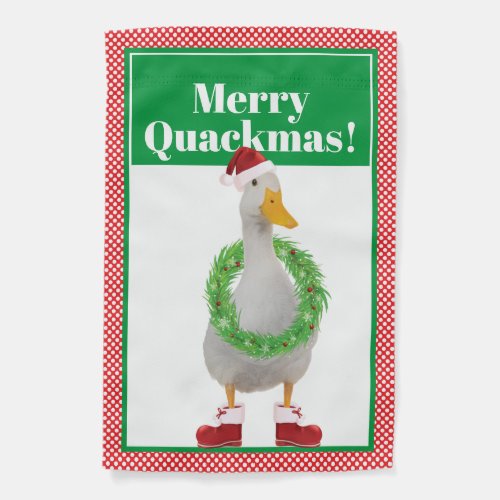 Merry Quackmas Santa Duck Flag